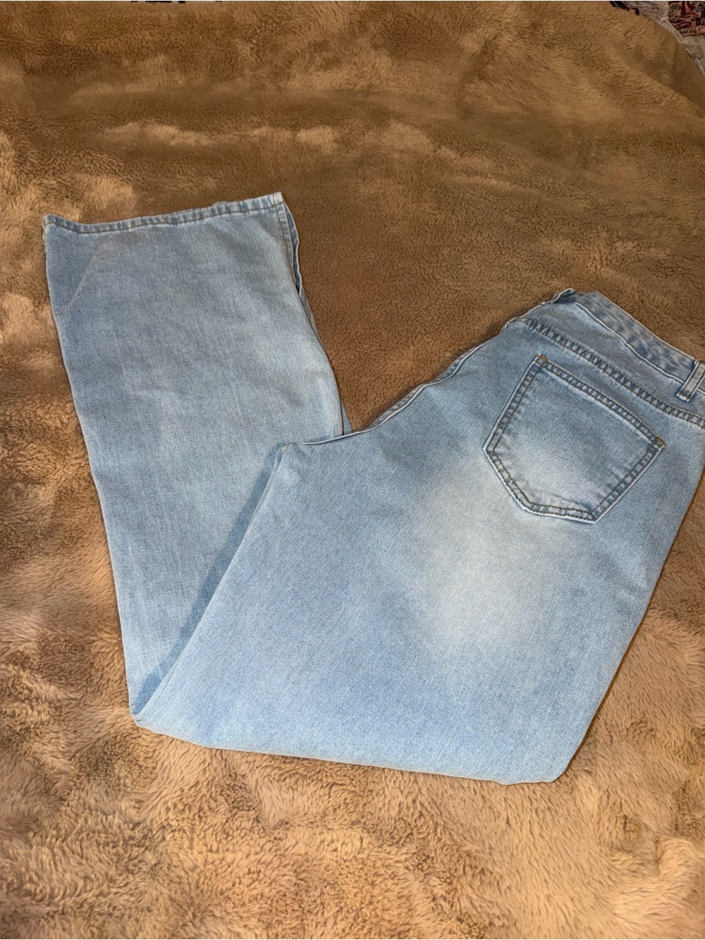 Light Wash High-Rise Straight Leg Jeans